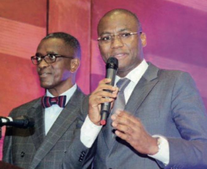 Le Ministre Sidi Ti&eacute;moko Tour&eacute; et Michel Russel Lohor&eacute; aux ASCOM 2016