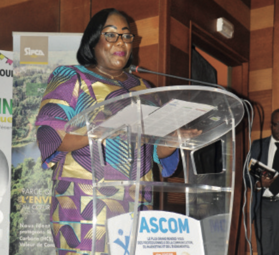 La Ministre d'&Eacute;tat Anne D&eacute;sir&eacute;e Ouloto Lamizana aux ASCOM 2018