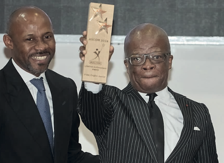 Remise du Lifetime Achievement Award &agrave; Yves Zogbo Junior aux ASCOM 2024